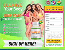 Tablet Screenshot of cleanseyourbodynow.com